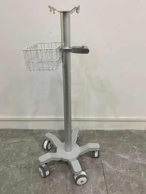 Carretilla de aluminio del monitor paciente de Matieral de la aviación veterinaria con las ruedas silenciosas de 3 pulgadas