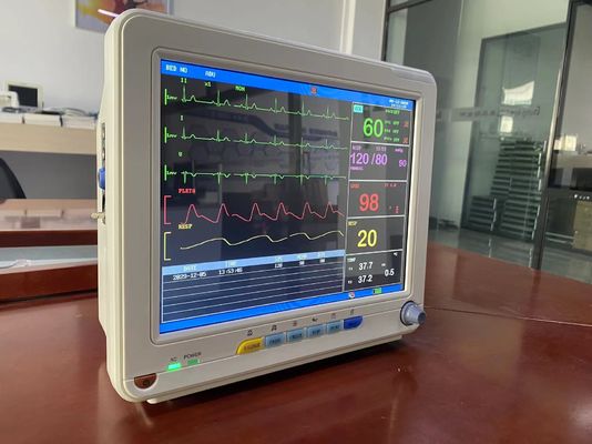 Monitor de signos vitales electrónico médico de TFT LCD con ECG SPO2 NIBP y la medida de los temporeros
