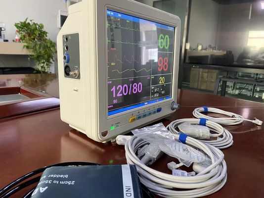 Monitores de signos vitales de pacientes hospitalarios ligeros con medición de la temperatura del ECG SPO2 NIBP