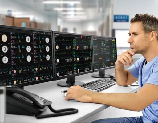 Sistema de monitoreo del centro para monitor portátil de pacientes de varios parámetros, monitor cardíaco