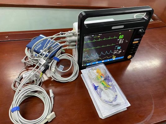 12.1 pulgadas de monitor de pacientes cardíacos multiparámetro con sensor EtCO2