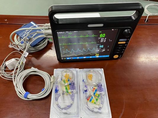 EtCO2 Monitor médico para pacientes cardíacos, Equipo de monitoreo vital Multipl lead