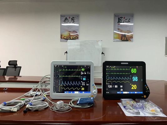 Dispositivos de vigilancia de 15 pulgadas, monitor de ventilador multiparámetros de la UCI.