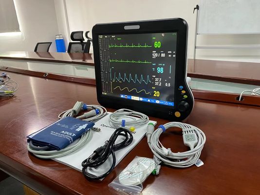 Máquina portátil de monitoreo de signos vitales con ECG SPO2 NIBP Temp