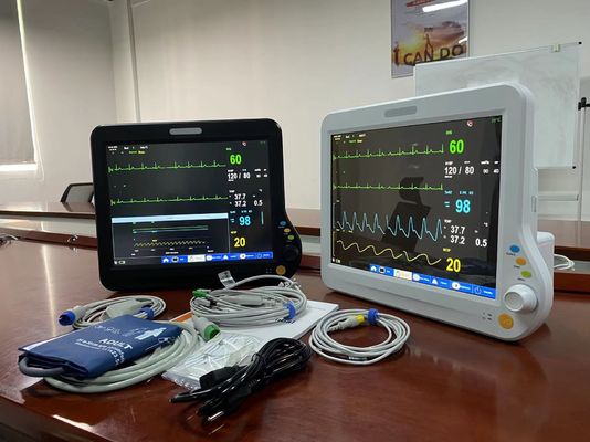 Monitoreo de parámetros vitales multilingüe, Máquina de parámetros vitales del hospital 15 pulgadas para adultos