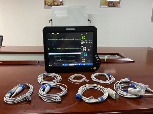 Monitoreo cardíaco neonatal de 15 pulgadas, Monitoreo portátil con Etco2