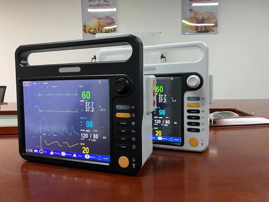 Máquina de monitoreo cardíaco multilingüe con ECG NIBP SPO2 2Temp PR HR