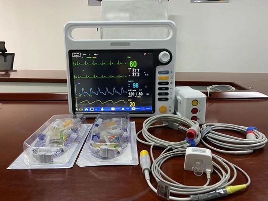 Monitores de señales vitales electrónicos de hospital de 12,1 pulgadas para monitoreo cardíaco en UCI
