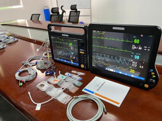 Monitoreo veterinario multiparámetro sin ventilador multilingüe con pantalla de 12,1 pulgadas