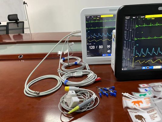 Monitoreo de signos vitales veterinario multifuncional, monitoreo de parámetros múltiples de 15 pulgadas