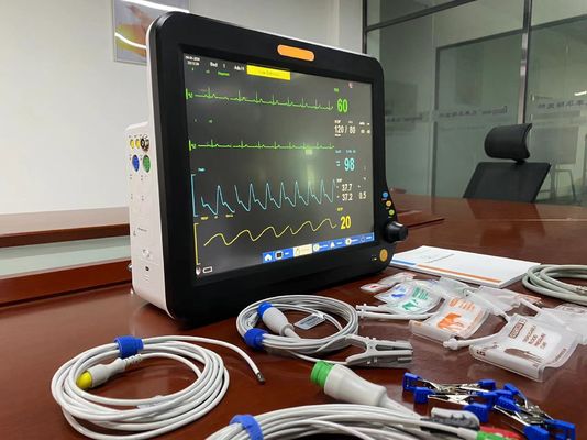 Monitor de signos vitales veterinarios de 15 pulgadas Máquina multiparámetro para diagnóstico de animales