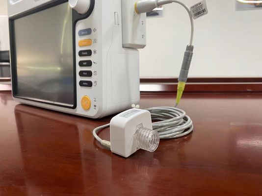 Material de plástico Sensor de CO2 de marea de extremo para monitor cardíaco de UCI