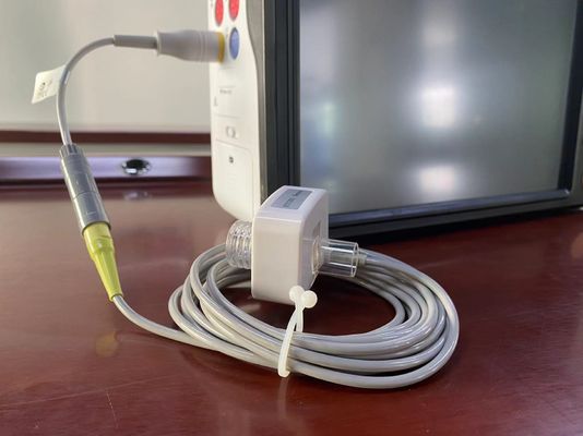 Material de plástico Sensor de CO2 de marea de extremo para monitor cardíaco de UCI