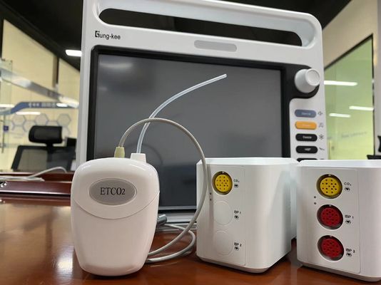 Módulo de CO2 de flujo lateral de plástico blanco para el monitoreo de CO2 de marea final