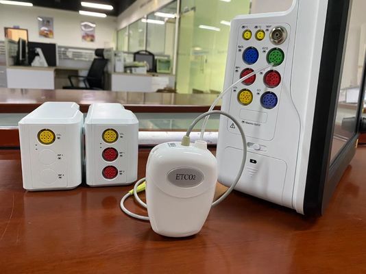 Capnograph EtCO2 Sensor de flujo lateral de CO2 para niños adultos veterinario