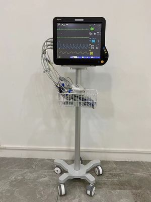 Carretilla modular del monitor paciente de 3 ruedas silenciosas de la pulgada con la aviación Matieral de aluminio