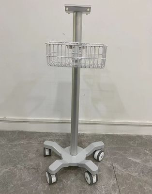 Recién nacido aviación médica Matieral de aluminio de la carretilla del monitor de 3 ruedas silenciosas de la pulgada