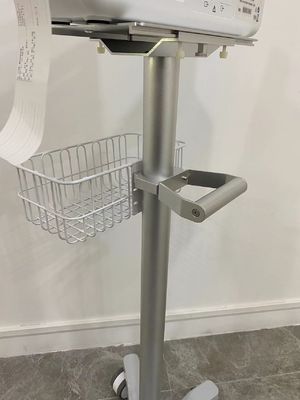 Anestesia aviación médica Matieral de aluminio de la carretilla del monitor de 3 ruedas silenciosas de la pulgada