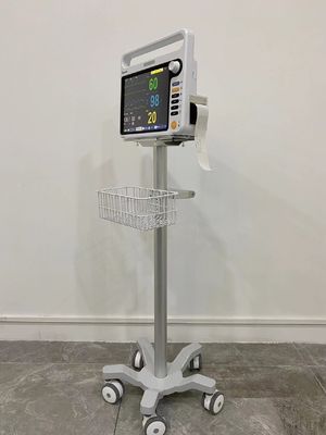 Carretilla médica portátil de aluminio del monitor de Matieral de la aviación con las ruedas silenciosas de 3 pulgadas