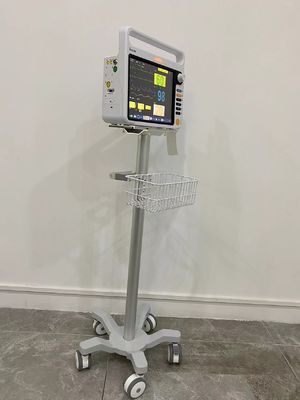 Carretilla de aluminio del monitor paciente de Matieral de la aviación de ICU con las ruedas silenciosas de 3 pulgadas
