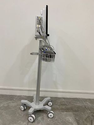 Carretilla modular del monitor paciente de 3 ruedas silenciosas de la pulgada con la aviación Matieral de aluminio