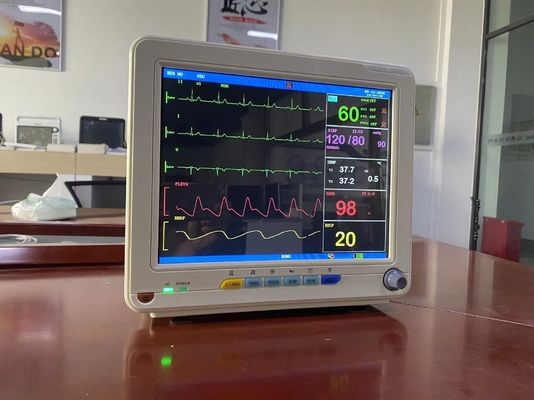 Monitor de paciente de parámetros múltiples portátiles de alta precisión con pantalla TFT LCD de 12,1 pulgadas