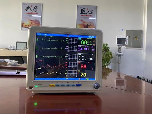 Monitor de paciente portátil multiparámetro TFT LCD de 12,1 pulgadas con EtCO2 ECG SPO2 NIBP