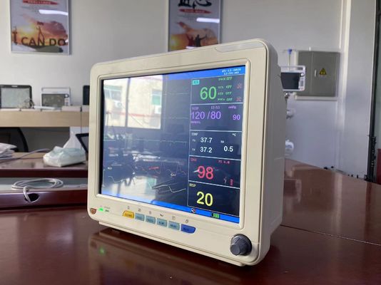 Monitor de paciente portátil de parámetros múltiples con ECG SPO2 NIBP y medición de temperatura