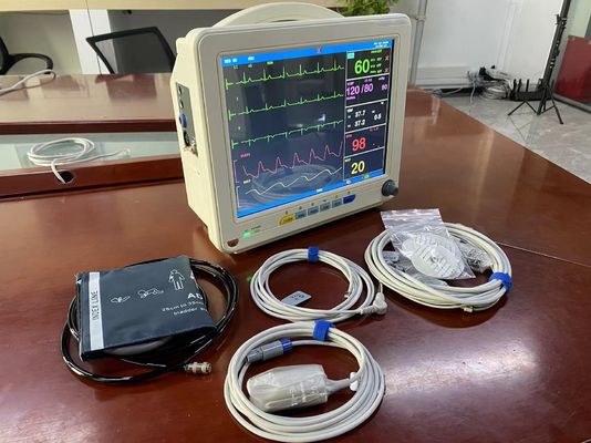 Monitor de paciente portátil multiparámetro TFT LCD de 12,1 pulgadas con EtCO2 ECG SPO2 NIBP