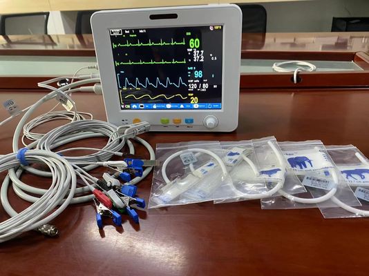 Vital Signs Monitor With veterinario portátil EtCO2 ECG SPO2 NIBP y medida de los temporeros
