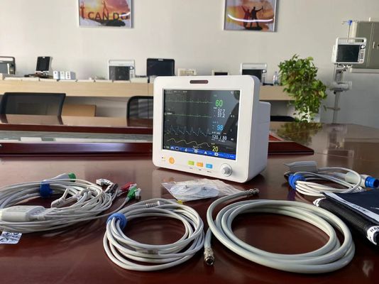 8.4 pulgadas de pantalla TFT LCD, monitor portátil de signos vitales para SPO2 NIBP Temp ECG EtCO2