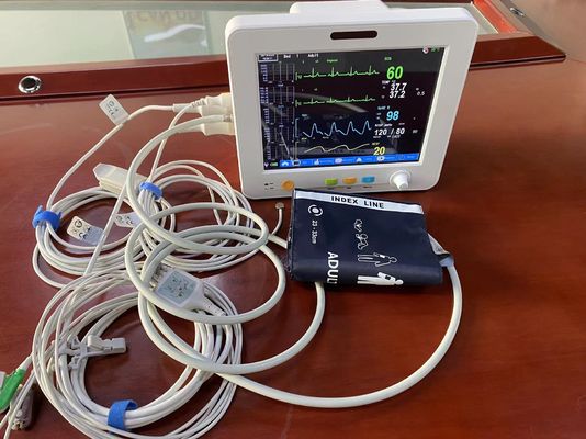 Monitor paciente portátil de la pantalla de TFT LCD de 8,4 pulgadas para los temporeros ECG EtCO2 de SPO2 NIBP