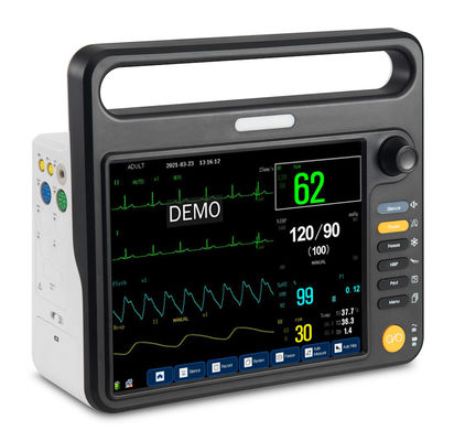 12Monitores portátiles de pacientes cardíacos de 1 pulgada con compatibilidad HL7, funciones de salida de datos USB, monitoreo de señales vitales