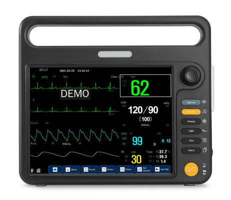 12Monitores portátiles de pacientes cardíacos de 1 pulgada con compatibilidad HL7, funciones de salida de datos USB, monitoreo de señales vitales